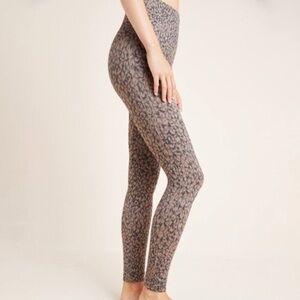 SPANX Look At Me Now High Waist Brown Leopard Cheetah Animal Print Leggings L.